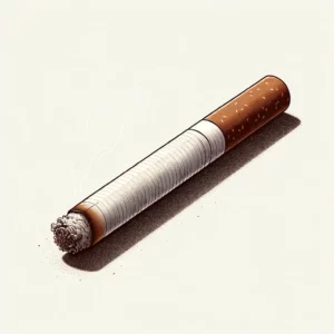 dall-e-2024-06-18-21.45.42-a-detailed-drawing-of-a-cigarette.-the-cigarette-is-shown-close-up-with-a-white-paper-and-a-brown-filter-tip.-the-end-of-the-cigarette-is-lit-with-s-300x300.webp